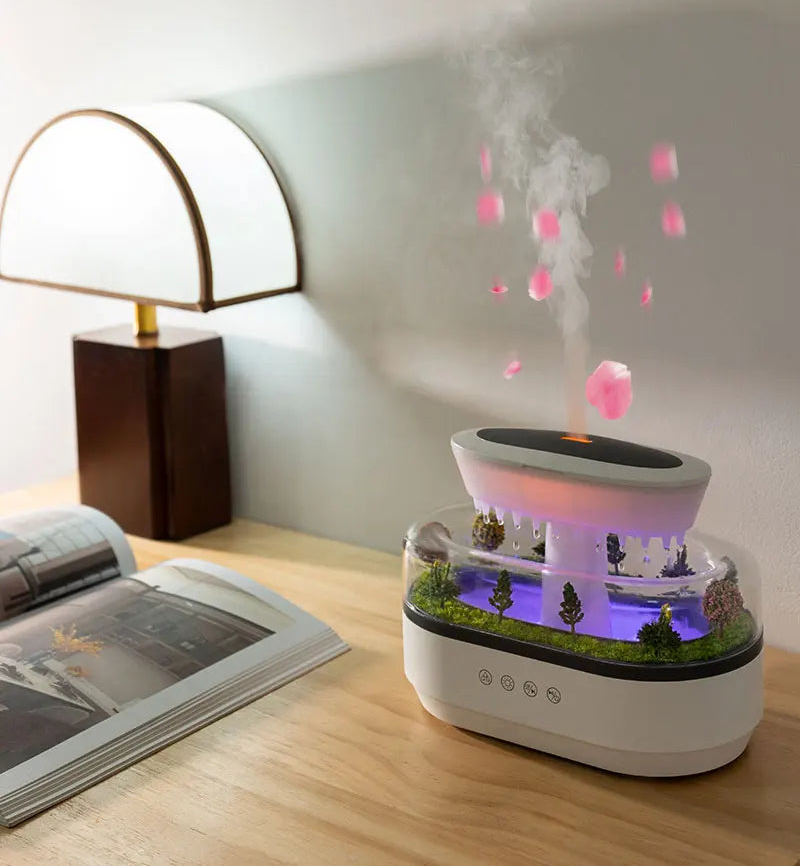 RaindropGlow™ – dekoracyjny dyfuzor aromaterapii z efektem kropli deszczu