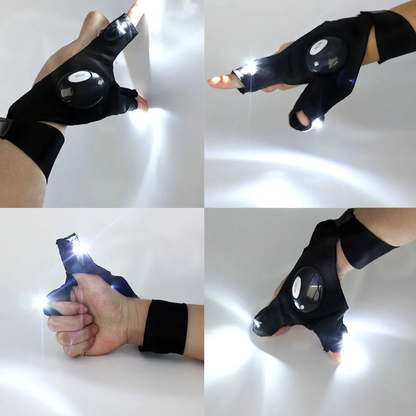 LightGrip™ – rękawice z wbudowanym oświetleniem LED do roweru, wędkowania i prac nocnych